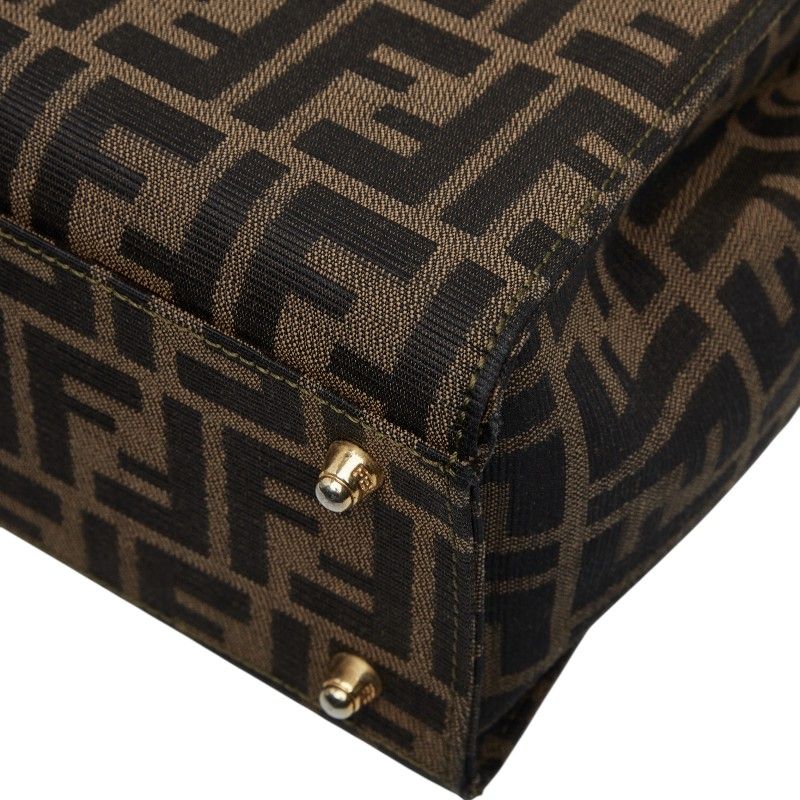 Fendi Zucca 2-Way Shoulder Bag Brown Canvas Leather — view 5