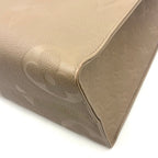 Louis Vuitton On The Go MM 2-Way Gray Leather Beige Tote Gold — view 6