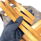 Louis Vuitton Minimontsouris Monogram Leather Brown Backpack Gold — view 9