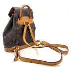 Louis Vuitton Minimontsouris Monogram Leather Brown Backpack Gold — view 2