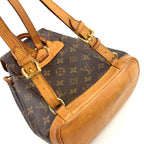 Louis Vuitton Minimontsouris Monogram Leather Brown Backpack Gold — view 8