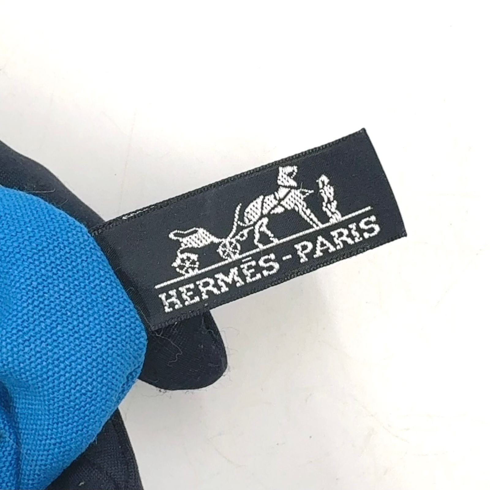 Hermes Cannes PM Canvas Blue White Handbag Silver — view 4