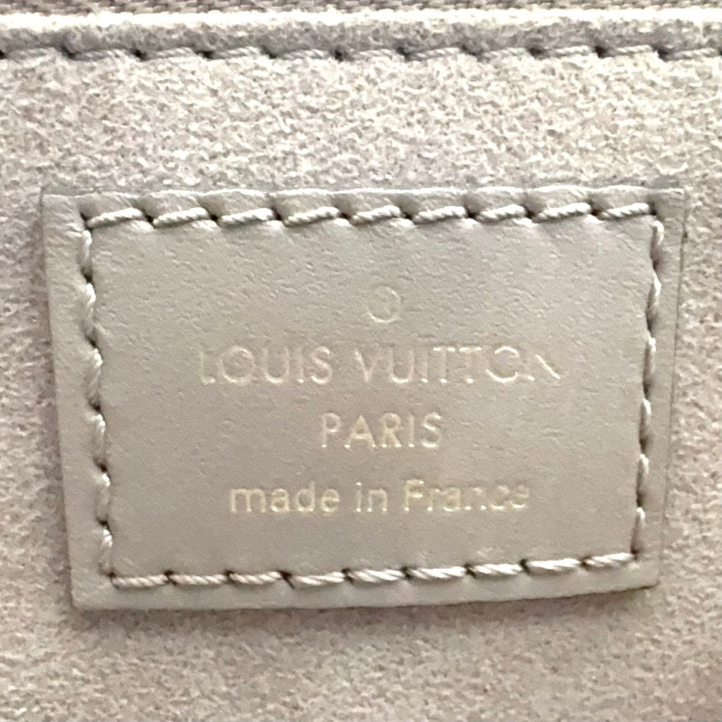 Louis Vuitton On The Go MM 2-Way Gray Leather Beige Tote Gold — view 4