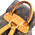 Louis Vuitton Minimontsouris Monogram Leather Brown Backpack Gold — view 6