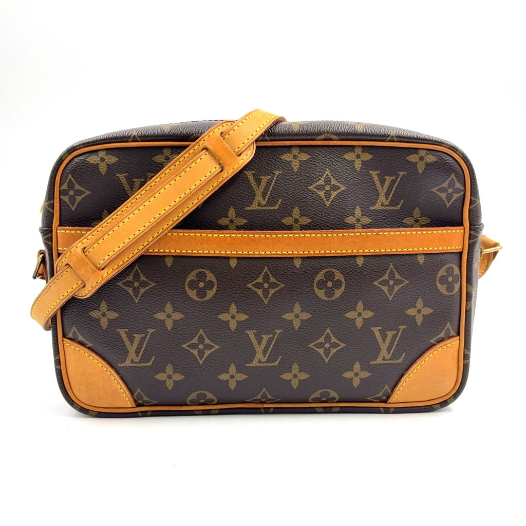 Louis Vuitton Trocadero 27 Monogram Leather Brown Shoulder Bag Gold
