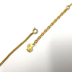 Dior CD Logo Square Rhinestone Color Clear Gold Necklace — view 7