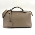 Fendi by the Way 2-Way Shoulder Calf Beige Handbag Silver