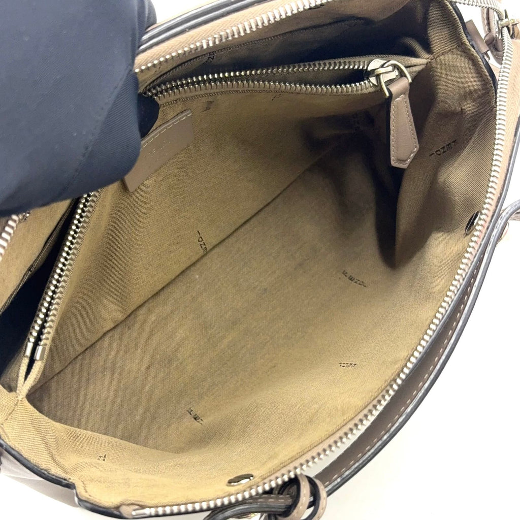 Fendi by the Way 2-Way Shoulder Calf Beige Handbag Silver — view 3