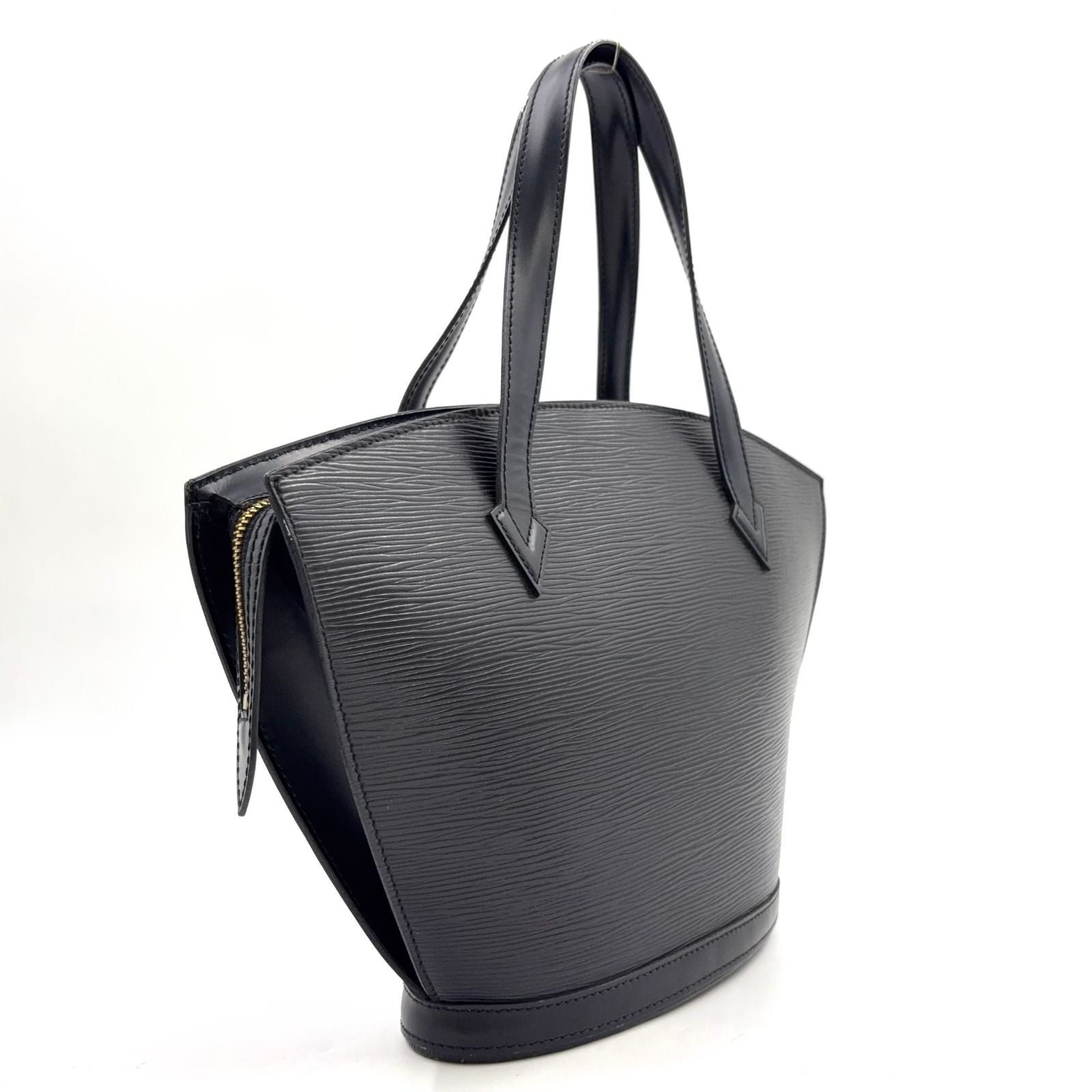Louis Vuitton Saint Jacques Epi Noir Leather Black Handbag Gold — view 2
