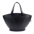 Louis Vuitton Saint Jacques Epi Noir Leather Black Handbag Gold