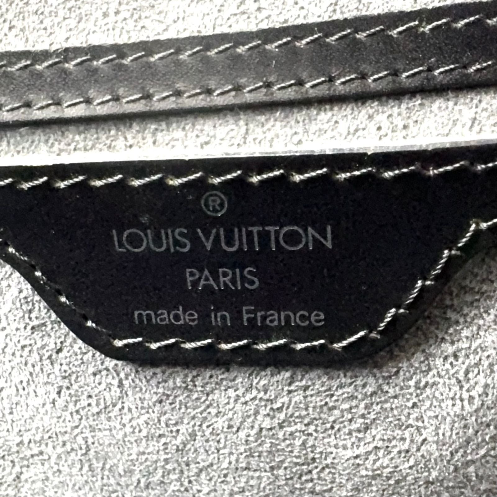 Louis Vuitton Saint Jacques Epi Noir Leather Black Handbag Gold — view 4