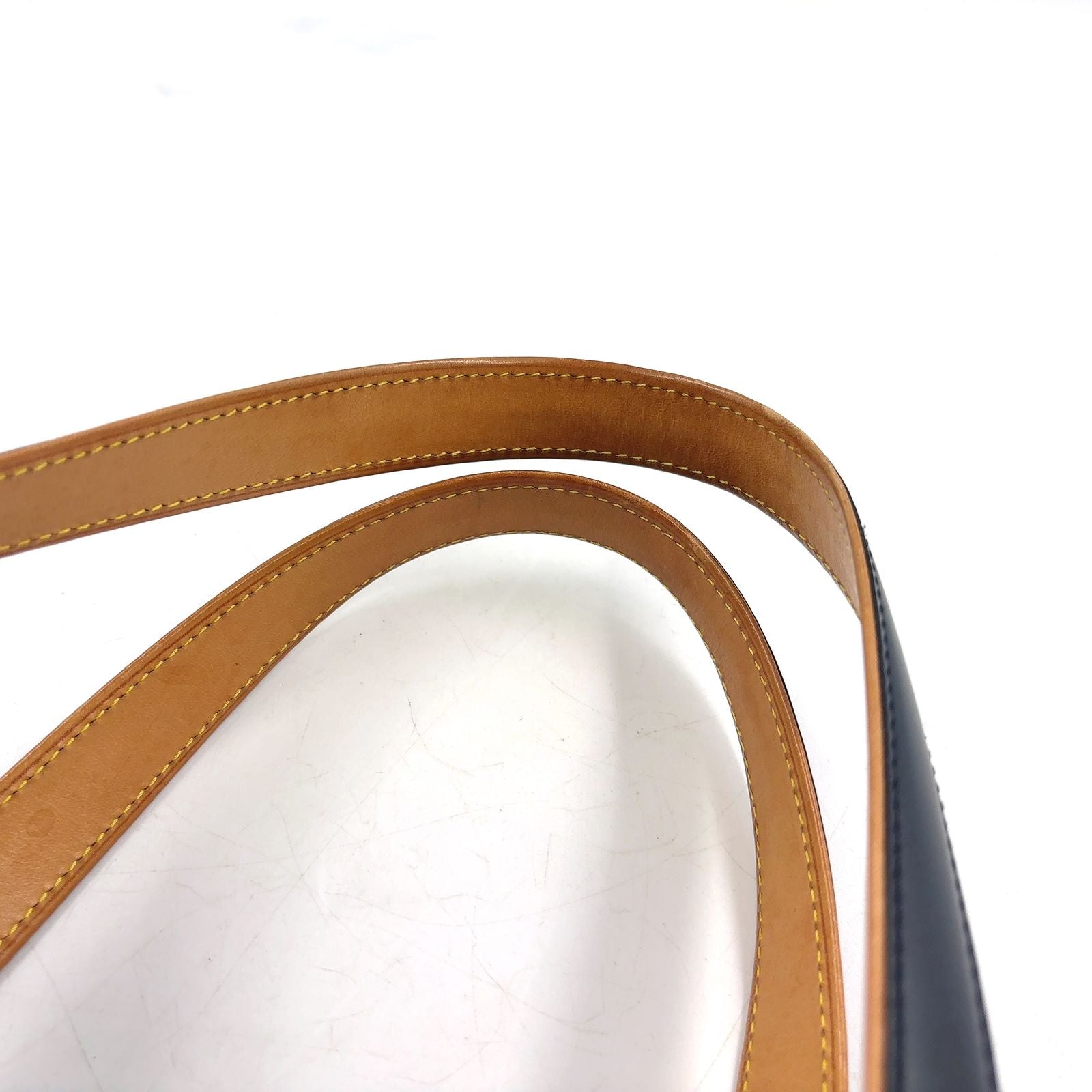 Louis Vuitton Monogram Mat Noir Leather Calf Black Lightbrown Handbag Silver — view 6