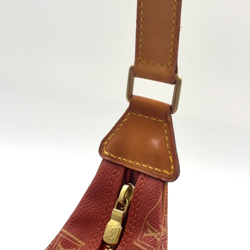 Louis Vuitton Leather Orange Brown Shoulder Bag Gold — view 6