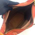 Louis Vuitton Leather Orange Brown Shoulder Bag Gold — view 3