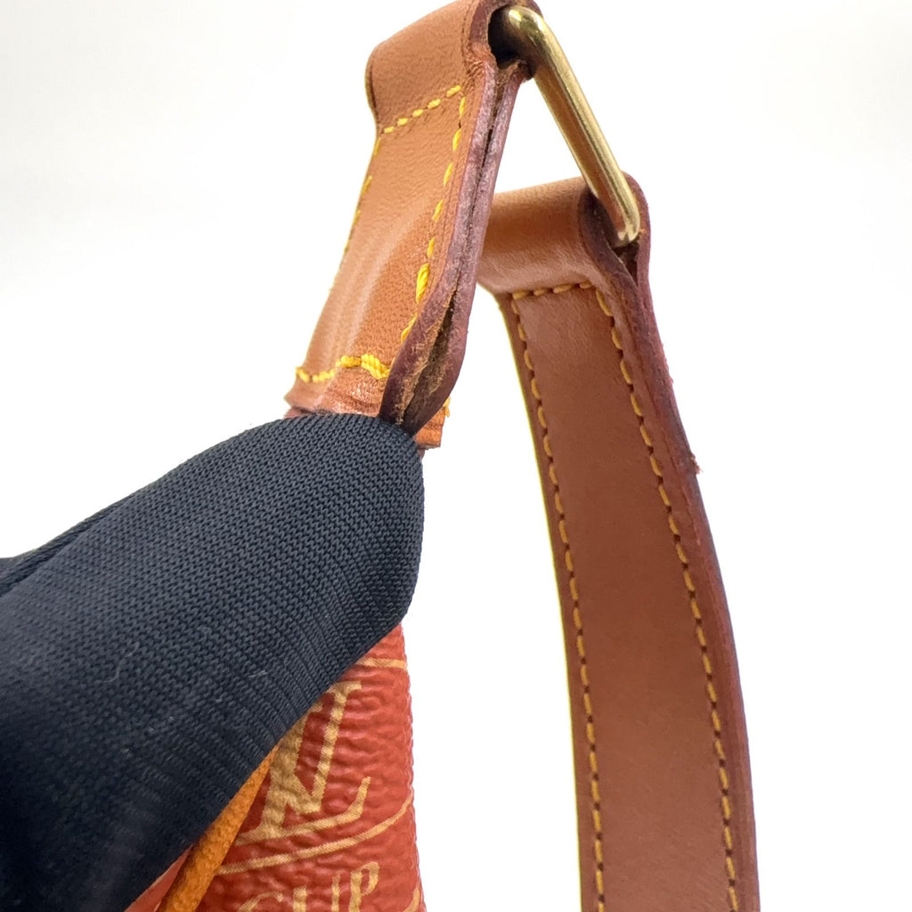 Louis Vuitton Leather Orange Brown Shoulder Bag Gold — view 7