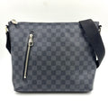 Louis Vuitton Mick PM Damier Graphite Leather Black Shoulder Bag Silver