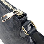 Louis Vuitton Mick PM Damier Graphite Leather Black Shoulder Bag Silver — view 9