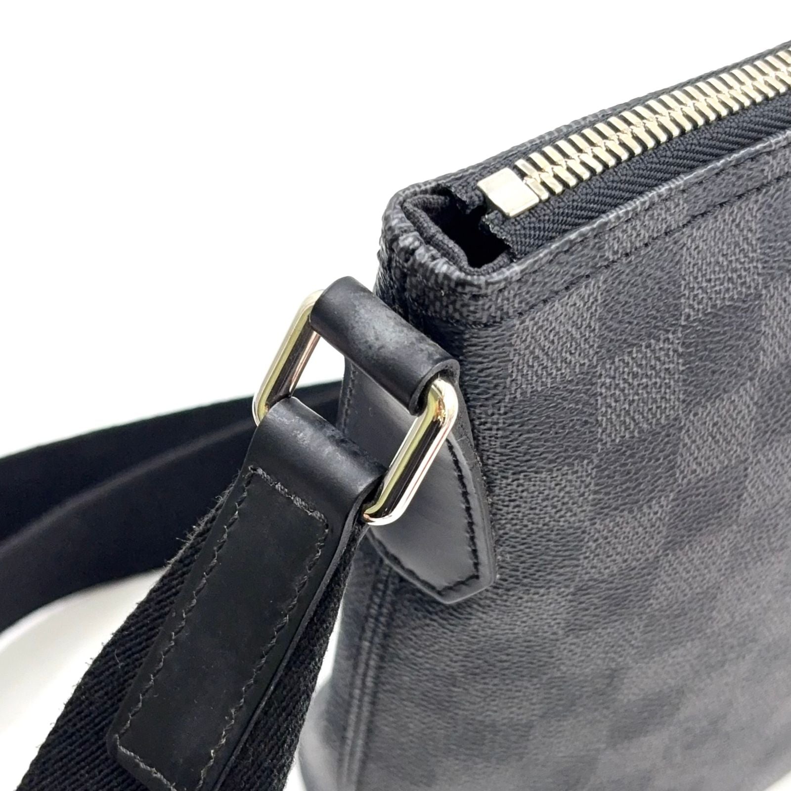 Louis Vuitton Mick PM Damier Graphite Leather Black Shoulder Bag Silver — view 8