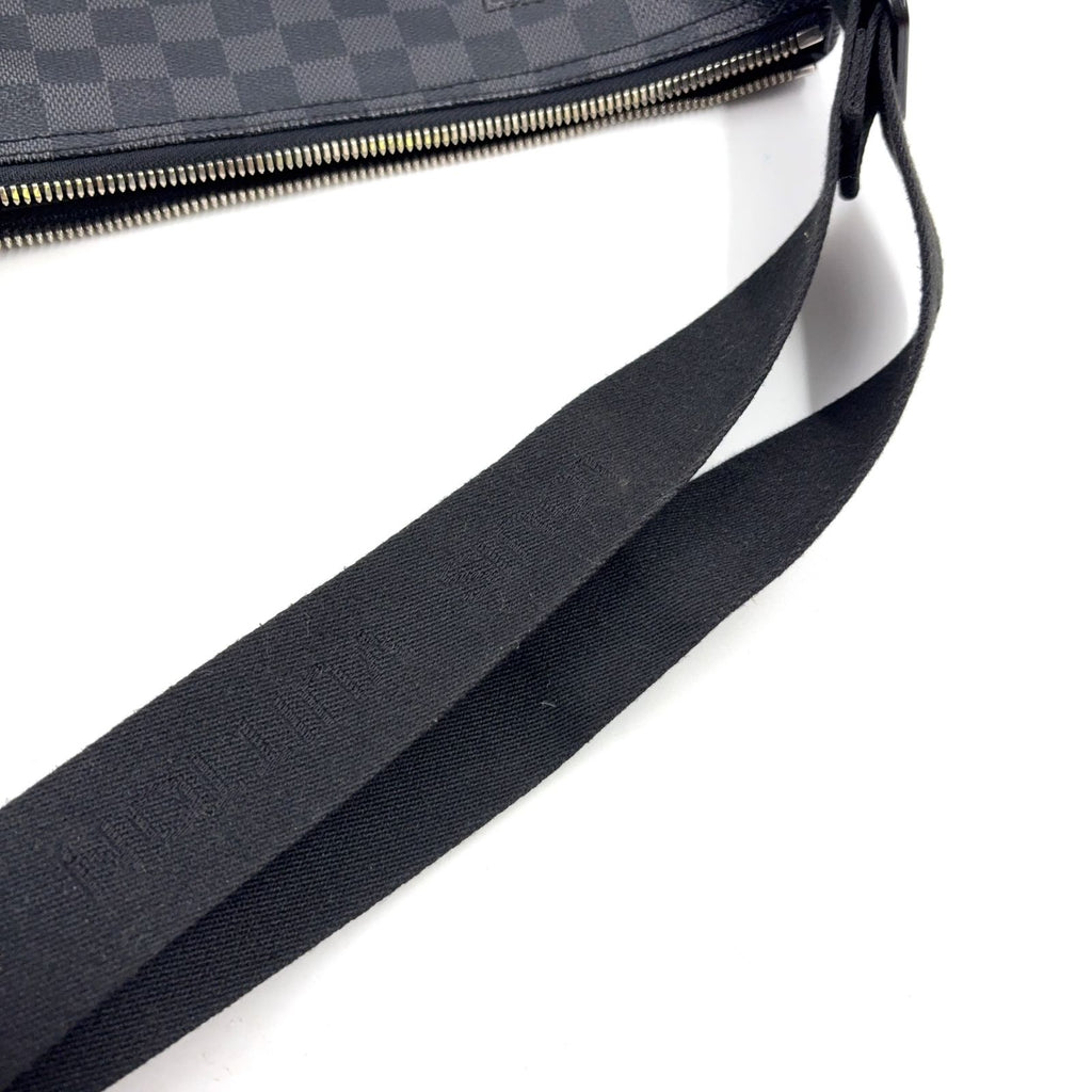 Louis Vuitton Mick PM Damier Graphite Leather Black Shoulder Bag Silver — view 6