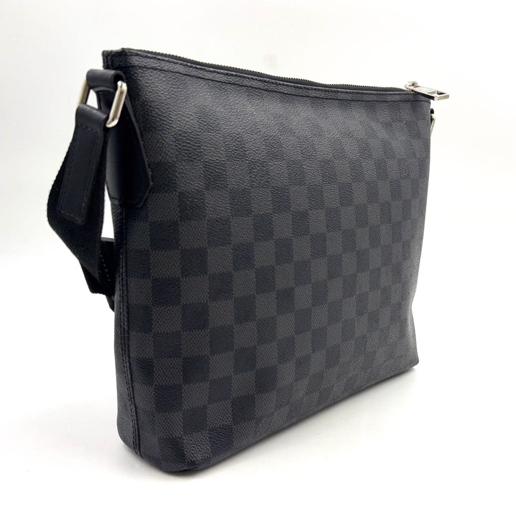 Louis Vuitton Mick PM Damier Graphite Leather Black Shoulder Bag Silver — view 2