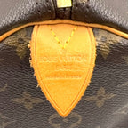 Louis Vuitton Speedy 30 Monogram Leather Brown Handbag Gold — view 4