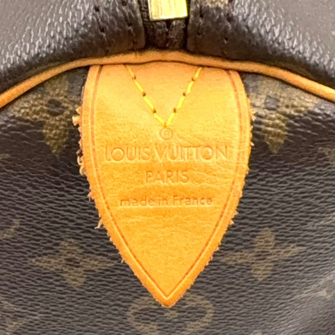 Louis Vuitton Speedy 30 Monogram Leather Brown Handbag Gold — view 4