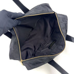 Chanel New Travelline Stand Leather Nylon Black Handbag Gold — view 3