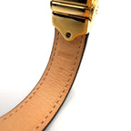 Louis Vuitton Bracelet Monogram Leather Metal Brown Lightbrown Gold — view 8
