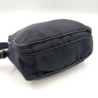 Prada Trianglelogo Plate Nylon Black Shoulder Bag Gold — view 9