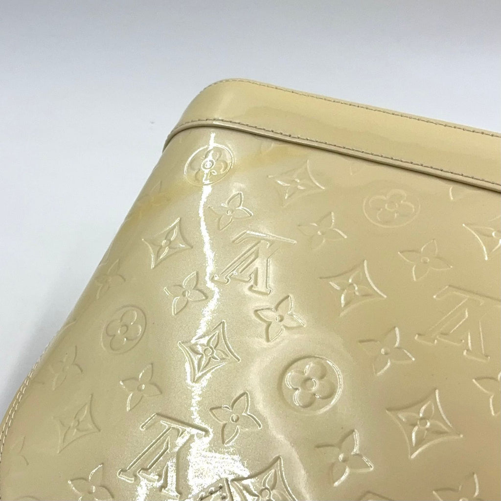 Louis Vuitton Alma PM Monogram Vernis Enamel Light Yellow Handbag Gold — view 6