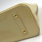 Louis Vuitton Alma PM Monogram Vernis Enamel Light Yellow Handbag Gold — view 8