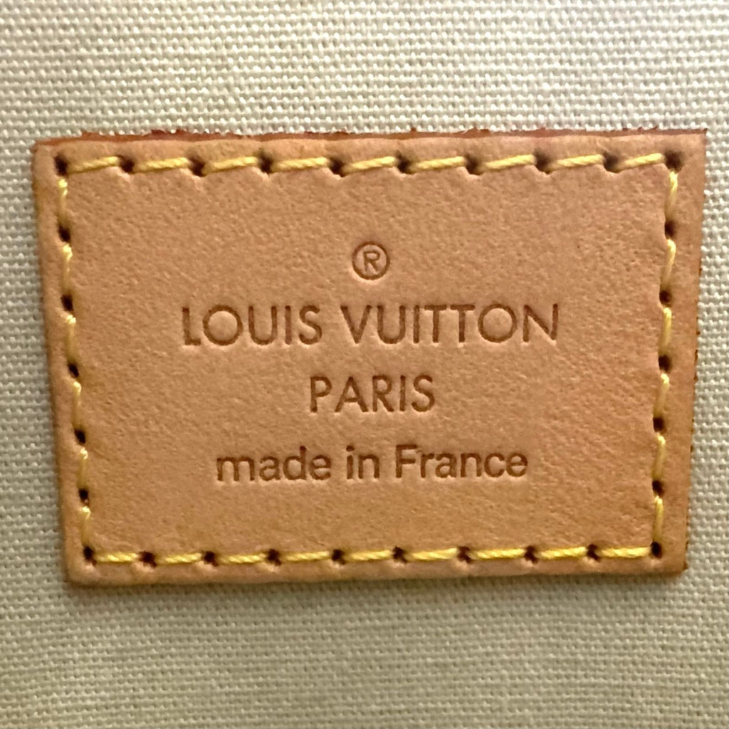 Louis Vuitton Alma PM Monogram Vernis Enamel Light Yellow Handbag Gold — view 4
