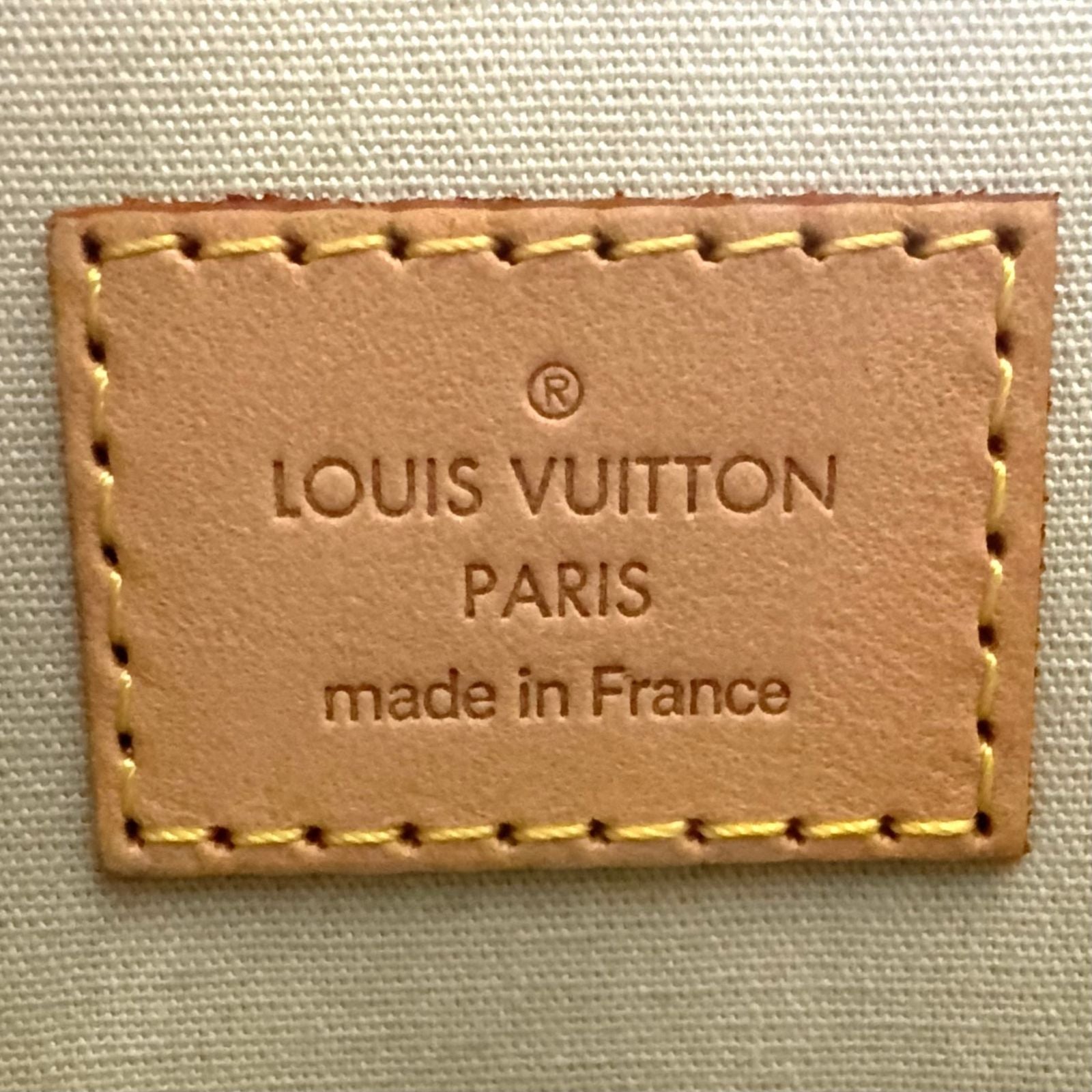 Louis Vuitton Alma PM Monogram Vernis Enamel Light Yellow Handbag Gold — view 4