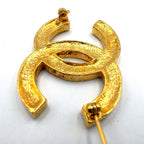 Chanel CC Logo Rhinestone Color Clear Gold Brooch — view 7