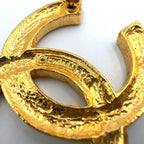 Chanel CC Logo Rhinestone Color Clear Gold Brooch — view 4
