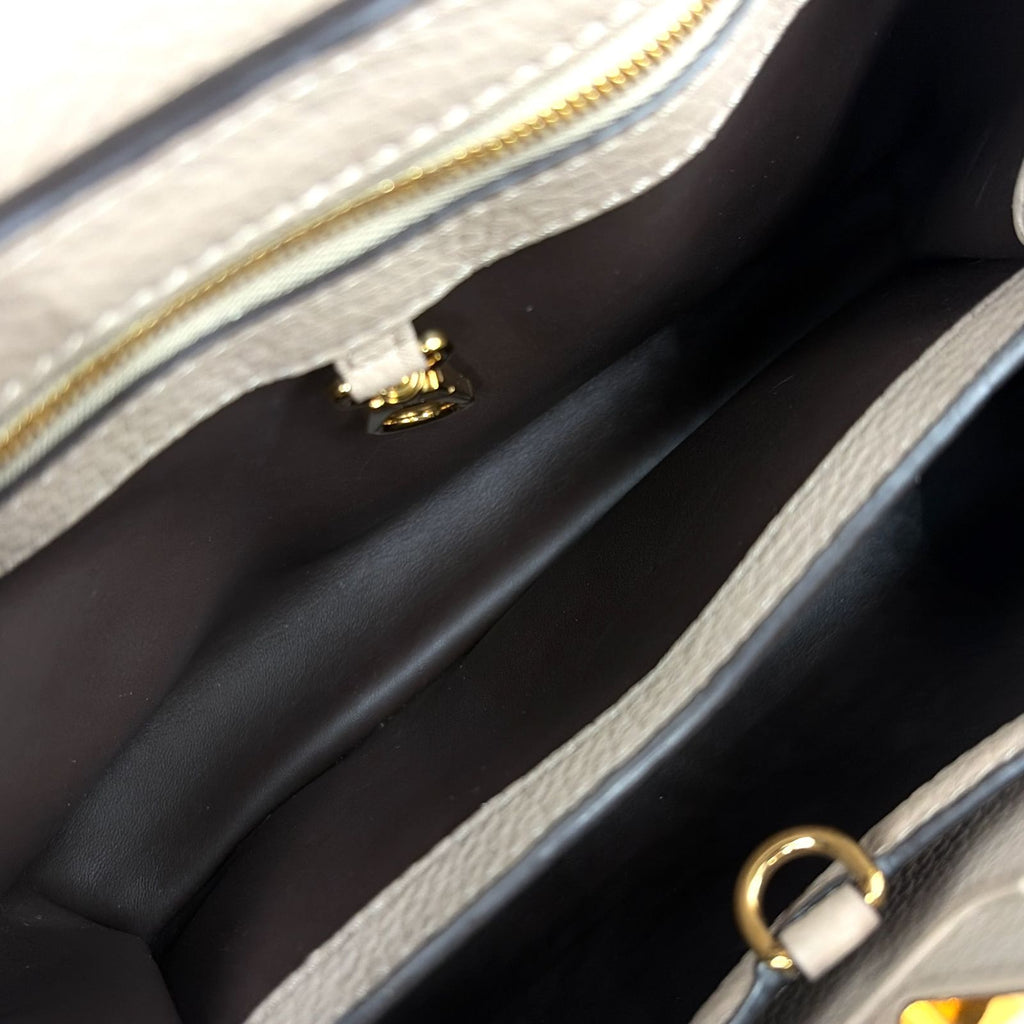 Louis Vuitton Capucines BB 2-Way Correspondence Taurillon Leather Beige Handbag — view 6