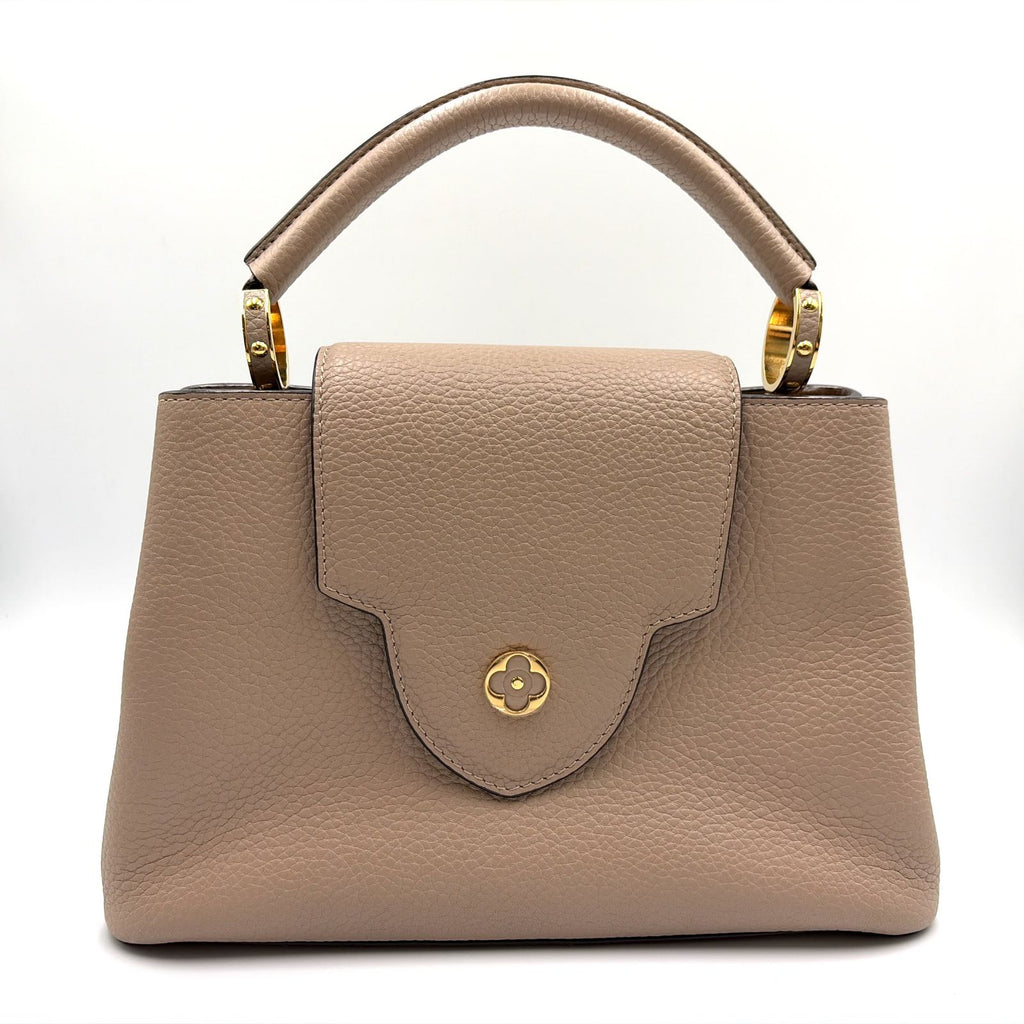 Louis Vuitton Capucines BB 2-Way Correspondence Taurillon Leather Beige Handbag