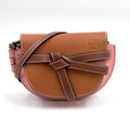 Loewe Mini Leather Pink Brown Shoulder Bag Gold