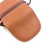 Loewe Mini Leather Pink Brown Shoulder Bag Gold — view 8