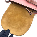 Loewe Mini Leather Pink Brown Shoulder Bag Gold — view 9