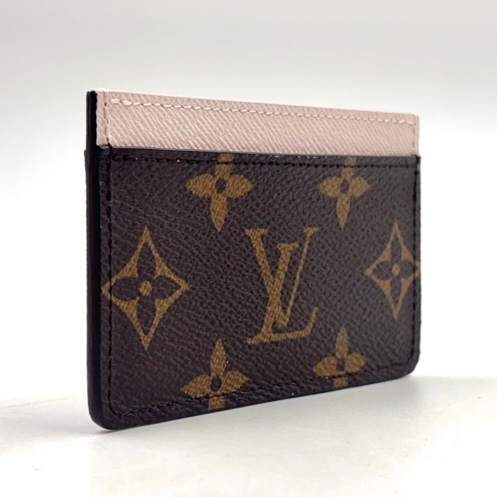 Louis Vuitton Card Holder Vivienne Monogram Correspondence Leather Pink Beige — view 2