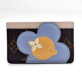 Louis Vuitton Card Holder Vivienne Monogram Correspondence Leather Pink Beige
