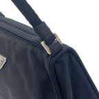 Prada Trianglelogo Plate Tessuto Nylon Pouch Black Handbag Silver — view 8