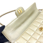 Chanel Chocolate Bar Stand Lambskin Chien Panning Gold Shoulder — view 9