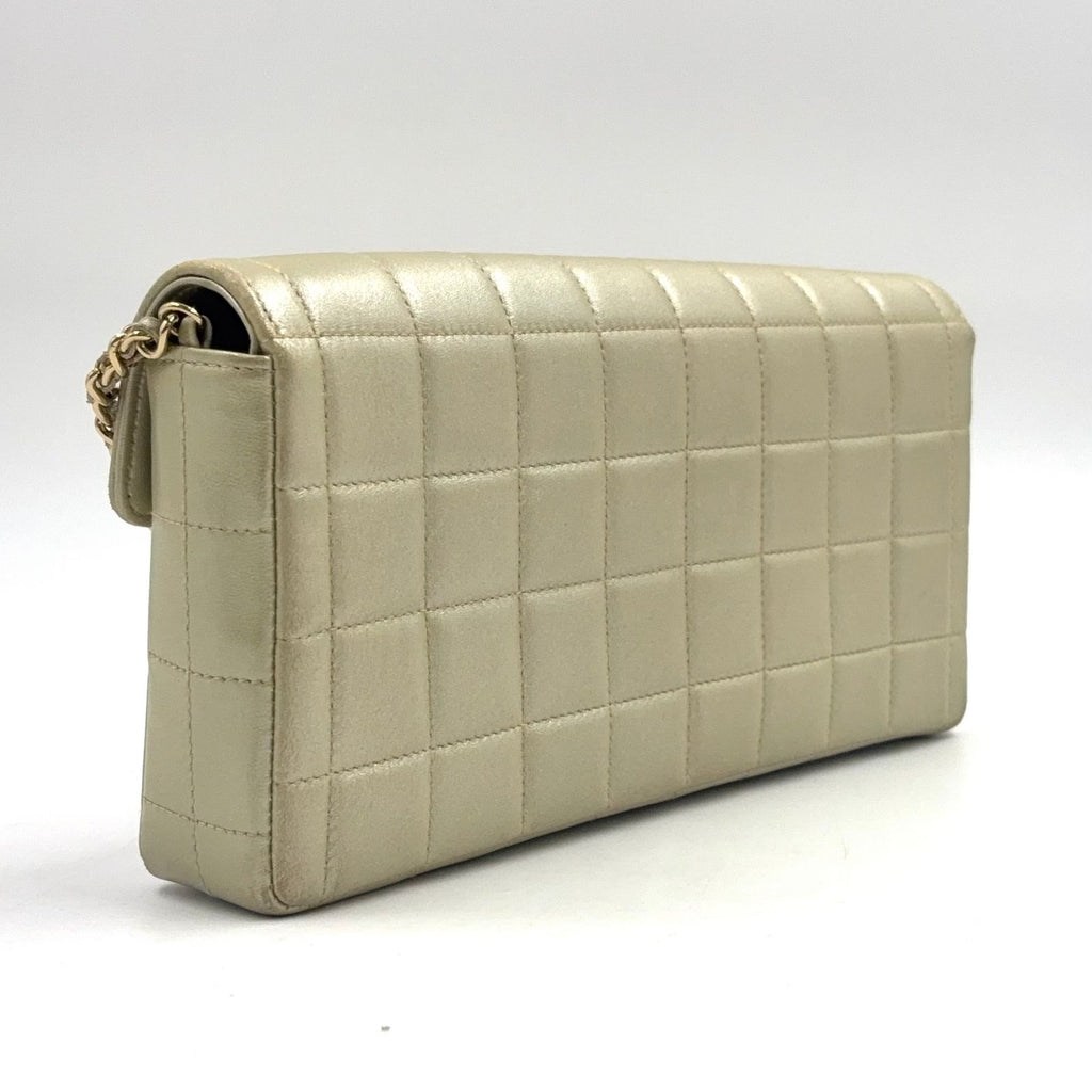 Chanel Chocolate Bar Stand Lambskin Chien Panning Gold Shoulder — view 2