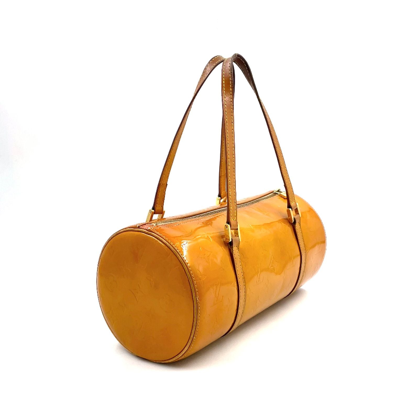 Louis Vuitton Monogram Vernis Leather Enamel Yellow Handbag Gold — view 2