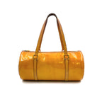 Louis Vuitton Monogram Vernis Leather Enamel Yellow Handbag Gold