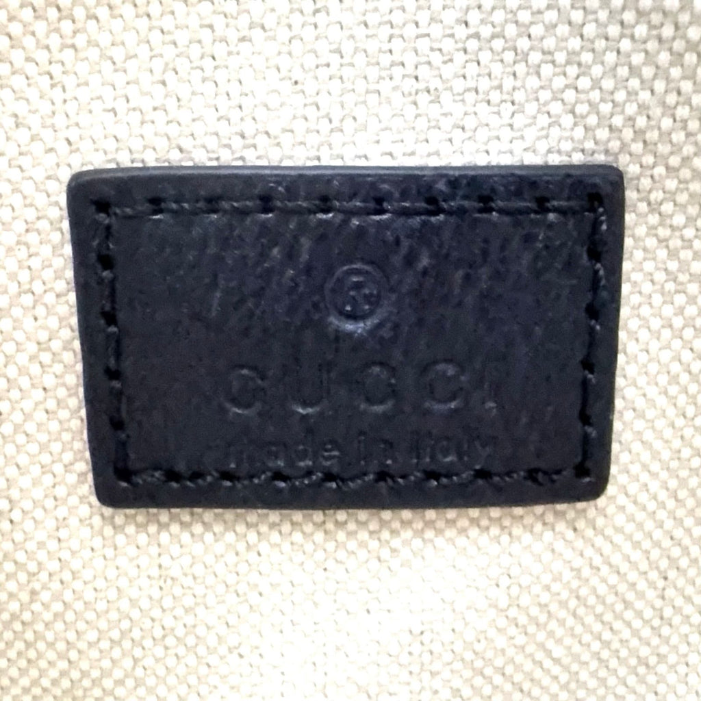 Gucci di Mini GG 2-Way Shoulder Leather Denim Blue Handbag Gold — view 4