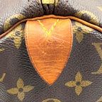 Louis Vuitton Speedy 30 Monogram Leather Brown Handbag Gold — view 4