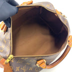 Louis Vuitton Speedy 30 Monogram Leather Brown Handbag Gold — view 3